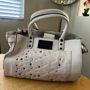 Juicy couture Chic White Quilted Handbag with Studs
